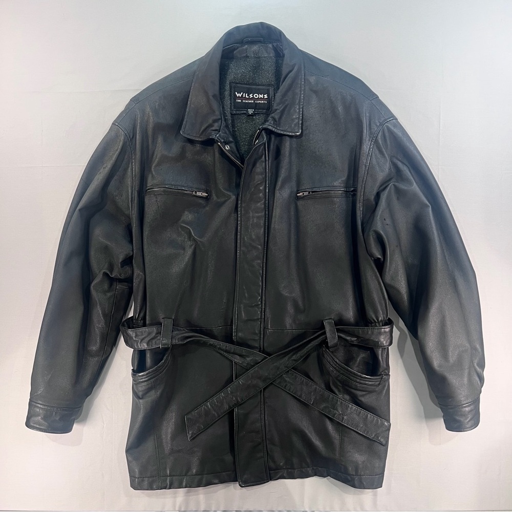 Vintage Wilsons Dark Leather Coat